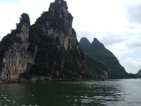 竹筏上觀景